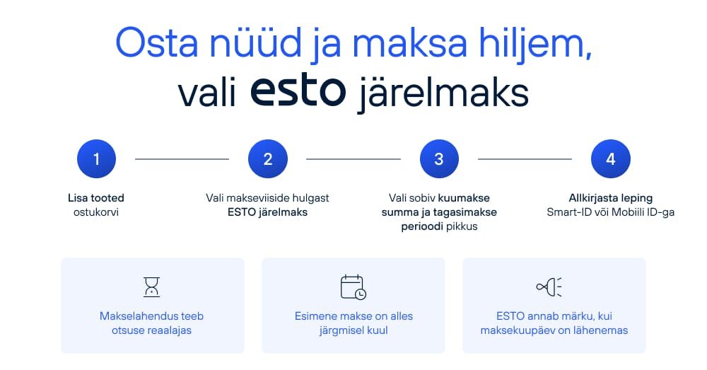 Ei soovi maksta kogu summat korraga? Maksa osamaksete kaupa